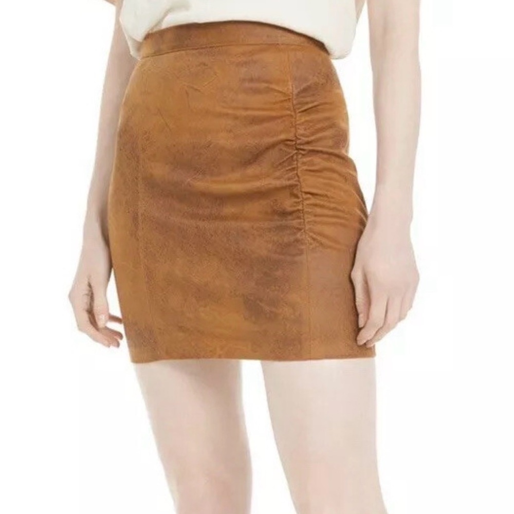 Free People Rich Brown Mini‎ Skirt